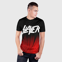 Футболка спортивная мужская Slayer red plasma, цвет: 3D-принт — фото 2