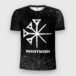 Футболка спортивная мужская Nightwish с потертостями на темном фоне, цвет: 3D-принт