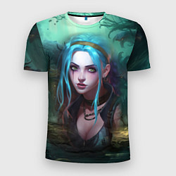 Футболка спортивная мужская Jinx fantasy art Arcane League of Legends, цвет: 3D-принт