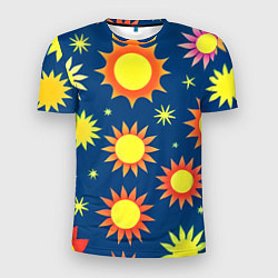 Футболка спортивная мужская Цветы солнца, цвет: 3D-принт