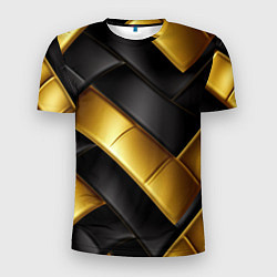 Мужская спорт-футболка Gold black luxury