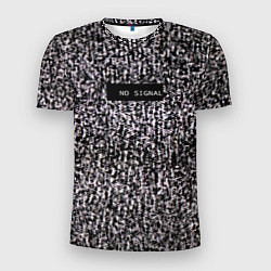 Футболка спортивная мужская No signal - белый шум, цвет: 3D-принт