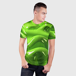 Футболка спортивная мужская Зеленая слизь, цвет: 3D-принт — фото 2