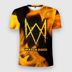 Футболка спортивная мужская Watch Dogs - gold gradient, цвет: 3D-принт