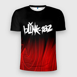 Мужская спорт-футболка Blink 182 red plasma