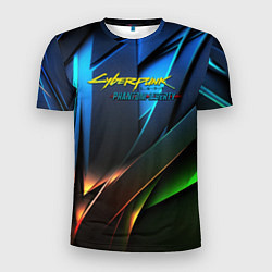 Мужская спорт-футболка Cyberpunk 2077 phantom liberty logo