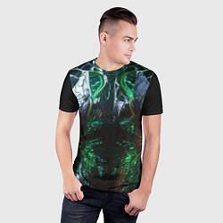 Футболка спортивная мужская Киберпанк торс, цвет: 3D-принт — фото 2