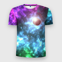 Мужская спорт-футболка Планета в космическом пространстве