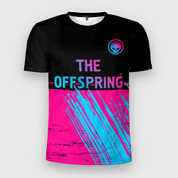 Футболка спортивная мужская The Offspring - neon gradient: символ сверху, цвет: 3D-принт