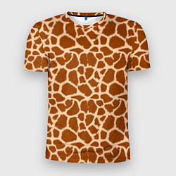 Мужская спорт-футболка Шкура Жирафа - Giraffe