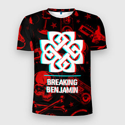 Футболка спортивная мужская Breaking Benjamin rock glitch, цвет: 3D-принт