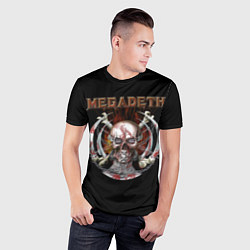 Футболка спортивная мужская Megadeth - боевой череп, цвет: 3D-принт — фото 2