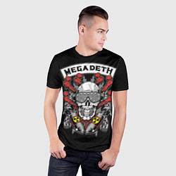 Футболка спортивная мужская Megadeth - ядерный череп, цвет: 3D-принт — фото 2