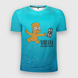 Футболка спортивная мужская Nirvana - Simpson, цвет: 3D-принт
