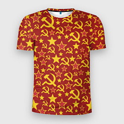 Мужская спорт-футболка СССР Серп и Молот