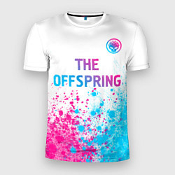 Мужская спорт-футболка The Offspring neon gradient style: символ сверху