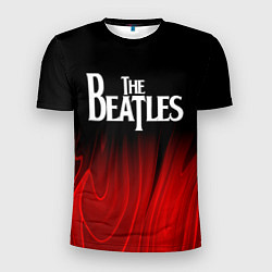 Мужская спорт-футболка The Beatles red plasma