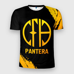 Мужская спорт-футболка Pantera - gold gradient