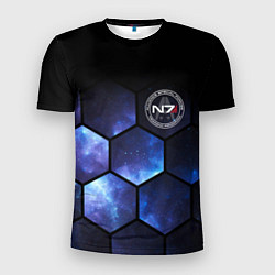 Мужская спорт-футболка Mass Effect - N7 - Космос