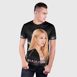 Футболка спортивная мужская Rose Blackpink music, цвет: 3D-принт — фото 2