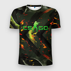 Мужская спорт-футболка CSGO green logo