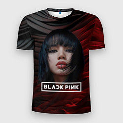 Футболка спортивная мужская Blackpink red and black, цвет: 3D-принт