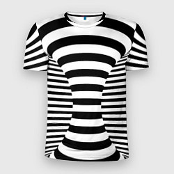 Мужская спорт-футболка Черно-белая иллюзия