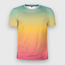 Футболка спортивная мужская Градиент Персиковый закат, цвет: 3D-принт