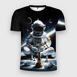 Мужская спорт-футболка Космонавт и шахматы