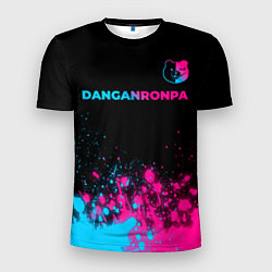 Футболка спортивная мужская Danganronpa - neon gradient: символ сверху, цвет: 3D-принт