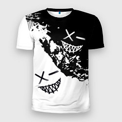 Мужская спорт-футболка Smile - black and white
