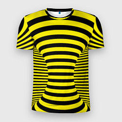 Мужская спорт-футболка Осиная талия - полосатая иллюзия