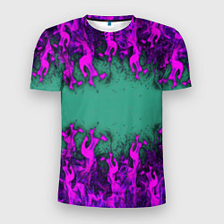 Футболка спортивная мужская Фиолетовое пламя, цвет: 3D-принт