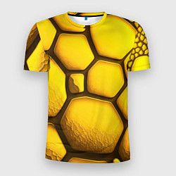 Мужская спорт-футболка Желтые объемные плиты