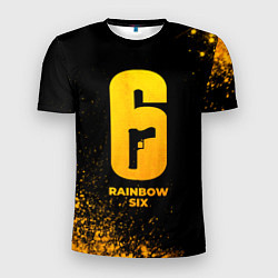 Футболка спортивная мужская Rainbow Six - gold gradient, цвет: 3D-принт