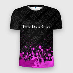 Мужская спорт-футболка Three Days Grace rock legends: символ сверху