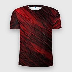 Мужская спорт-футболка Black red texture