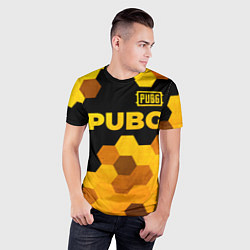 Футболка спортивная мужская PUBG - gold gradient: символ сверху, цвет: 3D-принт — фото 2