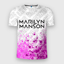 Мужская спорт-футболка Marilyn Manson rock legends: символ сверху
