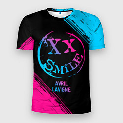 Футболка спортивная мужская Avril Lavigne - neon gradient, цвет: 3D-принт