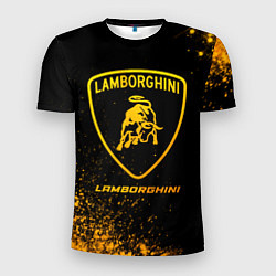 Футболка спортивная мужская Lamborghini - gold gradient, цвет: 3D-принт