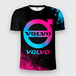 Футболка спортивная мужская Volvo - neon gradient, цвет: 3D-принт