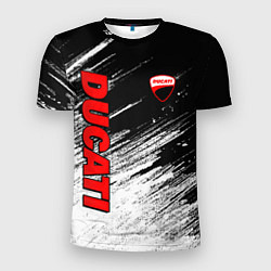 Мужская спорт-футболка Ducati - потертости краски