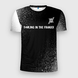 Футболка спортивная мужская Darling in the FranXX glitch на темном фоне: симво, цвет: 3D-принт