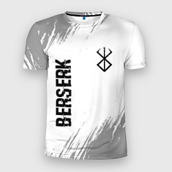Мужская спорт-футболка Berserk glitch на светлом фоне: надпись, символ