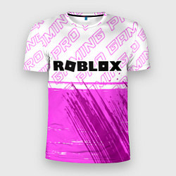Футболка спортивная мужская Roblox pro gaming: символ сверху, цвет: 3D-принт