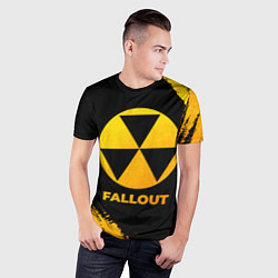 Футболка спортивная мужская Fallout - gold gradient, цвет: 3D-принт — фото 2