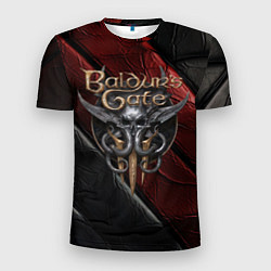 Футболка спортивная мужская Baldurs Gate 3 logo dark, цвет: 3D-принт