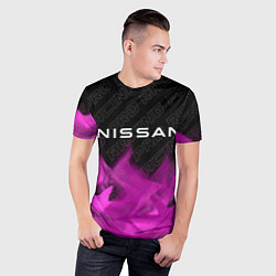 Футболка спортивная мужская Nissan pro racing: символ сверху, цвет: 3D-принт — фото 2