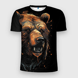 Мужская спорт-футболка Бурый медведь
